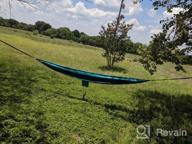 img 1 attached to Lightweight Camping Hammock - Double Or Single Parachute Hammock With Tree Straps For Hiking, Backpacking And Outdoor Adventures By AnorTrek review by Andrew Davenport