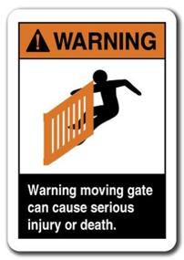 img 1 attached to Caution: Moving Gate Can Lead To Severe Injury Or Fatality" - 7"X10" Plastic Safety Sign Compliant With OSHA And ANSI Standards