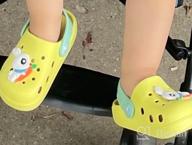 img 1 attached to 👧 LOUSST Unisex Kids Garden Clogs: Slip-on Water Shoes for Boys Girls with Cartoon Design - Beach Sandals Slippers review by Darin Brooks