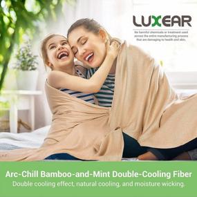 img 3 attached to Охлаждающее одеяло из дышащего бамбука от LUXEAR - идеально подходит для тех, кто спит в горячем состоянии, в ночное время и в любое время года. Ультрамягкий и легкий, с технологией Arc-Chill и Q-Max&gt;0.3.