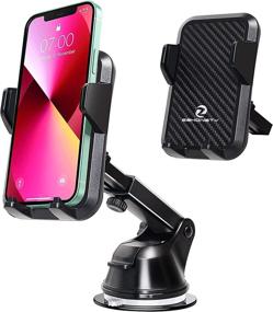 img 4 attached to 📱 Universal Phone Mount for Car - ZEHONGTY Long Arm Suction Cup Holder for Dashboard, Windshield, Air Vent - Hands-Free Cell Phone Holder Clip Compatible with All Devices