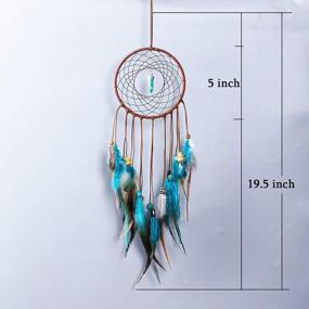 img 3 attached to AWAYTR Dream Catchers Wall Decor - Feather Dream Catcher Room And Bedroom Decoration Hanging Ornament For Home Decor Gift (Blue&Green)