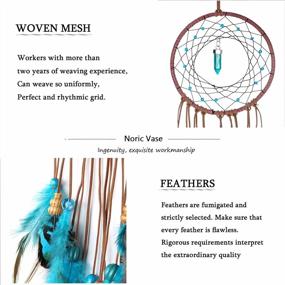 img 1 attached to AWAYTR Dream Catchers Wall Decor - Feather Dream Catcher Room And Bedroom Decoration Hanging Ornament For Home Decor Gift (Blue&Green)