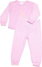 img 2 attached to Girls Thermal Underwear Set Pink Girls' Clothing ~ Active