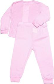 img 1 attached to Girls Thermal Underwear Set Pink Girls' Clothing ~ Active