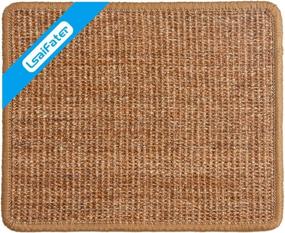 img 4 attached to 🐈 LSAIFATER Cat Scratching Mat - Natural Sisal, Furniture Protector, Horizontal Floor Scratching Pad Rug - Protect Carpets & Sofas (11.8x14.9 inch, Brown)