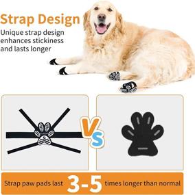 img 3 attached to 🐾 LOOBANI Dog Paw Pads: Non-Slip Protector for Dogs - Strong Traction, Prevent Slipping Indoors - Double Layer Reinforcement, Breathable - Customize with Cutting, Includes 16 Pads