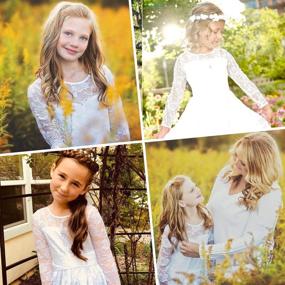 img 1 attached to 👗 Ivory Girls' Clothing First Communion Dresses Line at Dresses