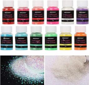 img 4 attached to 180G Polyester Festival Glitter - 12 Colors Of NODDWAY Iridescent Extra Fine Glitter For Tumbler, Resin, Slime Decoration
