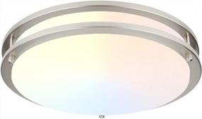 img 4 attached to 13IN LED Smart WiFi Ceiling Light Compatible With Alexa & Google, CCT Selectable & Dimmable For Hallway Kitchen Living Room