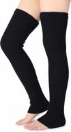 women's winter over knee high footless socks knit warm long leg warmers by pareberry logo