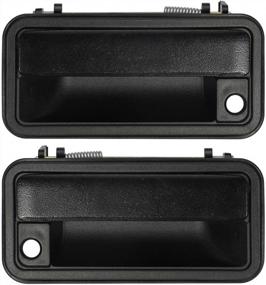 img 4 attached to AUTEX 2Pcs Exterior Door Handle Front Right & Left Side Compatible With Chevy Tahoe 1995-2000, Fit For GMC Pickup, Suburban , Yukon, Cadillac Escalade, Replaces# 77096,77097,Textured Black