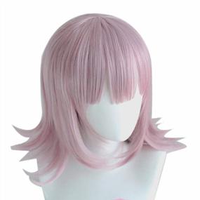 img 2 attached to Purple Wavy Bob Wig For Girls - JoneTing + Wig Cap Cosplay, Synthetic Hair For Gaming And Halloween Costume Parties, Cute Bob With Bangs For Christmas And Kawaii Women'S Peluca Morada