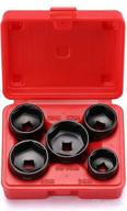 🔧 casoman 5-piece low profile oil filter socket set - easy removal and installation, 6 point design (24mm, 27mm, 29mm, 32mm, 36mm, cr-v) логотип