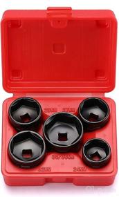 img 4 attached to 🔧 CASOMAN 5-Piece Low Profile Oil Filter Socket Set - Easy Removal and Installation, 6 Point Design (24mm, 27mm, 29mm, 32mm, 36mm, CR-V)