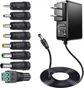 img 4 attached to 24V SoulBay Power Supply Adapter With 8 Tips, ETL Listed, 100-240V AC To 24V DC Transformer 5Ft Cord