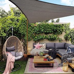 img 3 attached to SUNLAX 12'x12'x12' Grey Triangle Sun Shade Sail - Outdoor Patio 🌞 Pergola Cover with UV Block, Canovas Canopy Shade for Sunshade Sails Covers