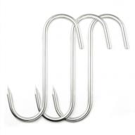 3 pack 10 inch heavy duty stainless steel meat hooks for bbq grill cooking & smoker poultry hanging - zuzzee logo