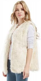 img 2 attached to Women'S Faux Fur Vest With Sherpa Fleece Lining - Fashionable And Warm Outwear For Spring And Winter By Bellivera