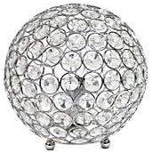 img 1 attached to 💡 Elegant Crystal Ball Table Lamp: LT1026-CHR in Chrome - Illuminate with Style