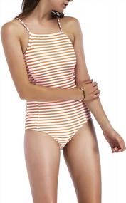 img 3 attached to Sexy Macolily Women'S High Neck One Piece Monokini - Bandage Cross Back!