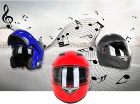 img 2 attached to 🏍️ FreedConn BM2-S Motorcycle Bluetooth Helmet: Smart Flip-up Modular Helmet with DOT Certification, FM Radio, Matte Black XL