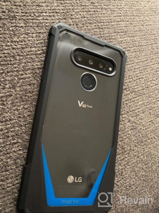 img 1 attached to Poetic Guardian LG V40 Case With Scratch Resistant Back And Built-In-Screen Protector - Rugged Clear Hybrid Bumper Case For LG V40 ThinQ (2018) In Black review by Gina Acevedo