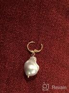 img 1 attached to Baroque Pearl Hoop Earrings: 925 Sterling Silver With 18K Gold Plating - Lightweight And Hypoallergenic For Women Of All Ages! review by Jon Hill