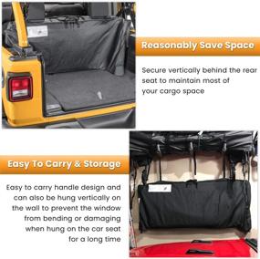 img 2 attached to 🧳 Convenient Soft Top Window Storage Bag for 2018-2021 Jeep Wrangler JL JLU - OEM 68358392AC