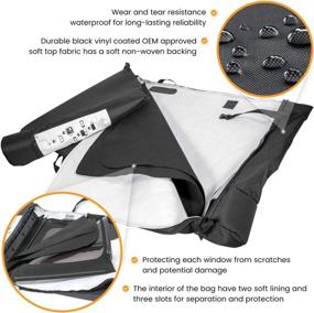 img 3 attached to 🧳 Convenient Soft Top Window Storage Bag for 2018-2021 Jeep Wrangler JL JLU - OEM 68358392AC