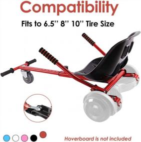 img 2 attached to Hoverboard Go-Kart Conversion Kit - PRINIC Accessories For Self-Balancing Scooters - Adjustable Frame For All Ages & Heights - Compatible With 6.5", 8", And 10" Hoverboards