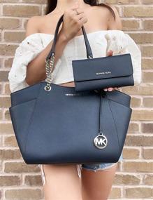 img 2 attached to Stylish MICHAEL Michael Kors Signature Shoulder Handbags, Wallets & Totes for Women