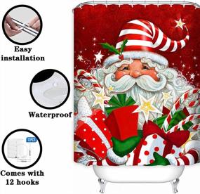 img 2 attached to Create A Festive Holiday Bathroom With Emvency'S 4 Piece Christmas Shower Curtain Set