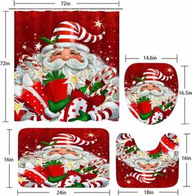 img 3 attached to Create A Festive Holiday Bathroom With Emvency'S 4 Piece Christmas Shower Curtain Set