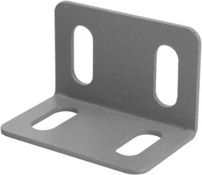 img 4 attached to 10 Pack Heavy-Duty Corner Braces - Adjustable L Shape Right Angle Brackets With 176 Lb Capacity - Cold Rolled Steel, 4 Mounting Holes, 2.7 Mm Thickness, 3"×2"×2"(Gray)