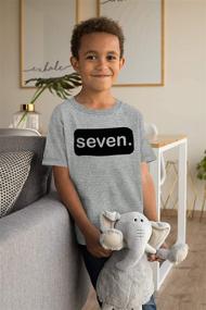 img 2 attached to 🎂 Unique 7th Birthday Charcoal Tops, Tees & Shirts for Toddler Boys - Unordinary Collection