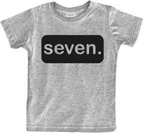 img 3 attached to 🎂 Unique 7th Birthday Charcoal Tops, Tees & Shirts for Toddler Boys - Unordinary Collection