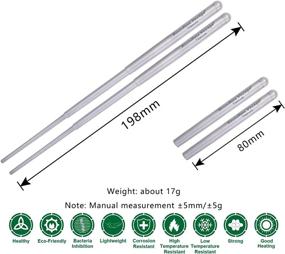 img 2 attached to Titanium Telescopic Chopsticks: Portable Cutlery For Outdoor Camping, Travel & Picnic - A-Ti1004T