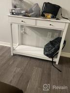 img 1 attached to White Console Table With 2 Drawers - Perfect For Entryway Or Small Hallway Storage! review by Tammy Jackson