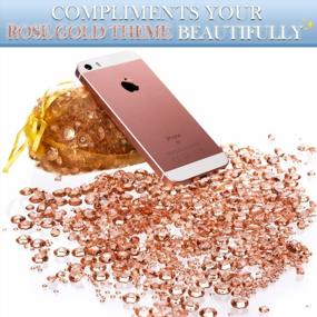 img 2 attached to 💎 Enhance Your Celebration with Luxury Rose Gold Diamond Table Confetti: Over 3,000 Acrylic Sparkling Scatter Gems in Three Sizes for Parties & Weddings
