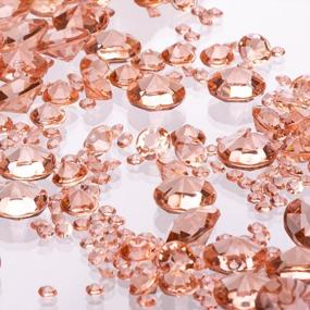 img 4 attached to 💎 Enhance Your Celebration with Luxury Rose Gold Diamond Table Confetti: Over 3,000 Acrylic Sparkling Scatter Gems in Three Sizes for Parties & Weddings