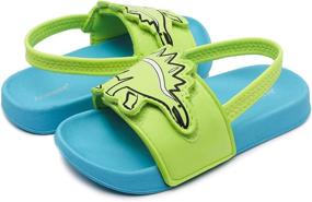 img 3 attached to Ataiwee Toddlers Fastening Dinosaur Crocodile Boys' Shoes ~ Sandals