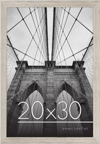 img 4 attached to Display Your Posters In Style With Americanflat'S 20X30 Driftwood Poster Frame - Versatile Horizontal And Vertical Formats With Easy Hanging Hardware