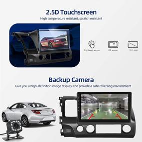 img 1 attached to Honda Civic 2006-2011 Podofo Wireless Carplay Android Car Stereo | WiFi GPS, Backup Camera, FM RDS Radio & HiFi EQ