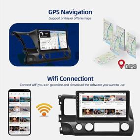 img 2 attached to Honda Civic 2006-2011 Podofo Wireless Carplay Android Car Stereo | WiFi GPS, резервная камера, FM-радио RDS и эквалайзер HiFi