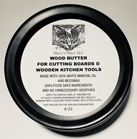 img 2 attached to 8 oz Wood Butter Wax Conditioner for Butcher Block Cutting Boards & Wooden Kitchen Tools - M@cy's Place Food Grade Mineral Oil Beeswax - Support Animal Rescue