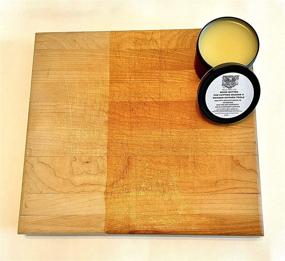 img 1 attached to 8 oz Wood Butter Wax Conditioner for Butcher Block Cutting Boards & Wooden Kitchen Tools - M@cy's Place Food Grade Mineral Oil Beeswax - Support Animal Rescue