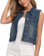 classic sleeveless cropped distressed pockets women's clothing at coats, jackets & vests logo