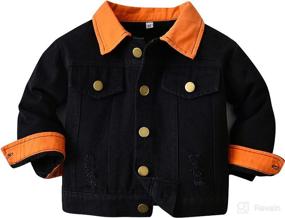 img 4 attached to Cromoncent Casual Sleeve Outwear Pockets Apparel & Accessories Baby Boys