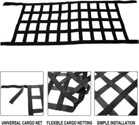 img 4 attached to 🔒 YaeMarine Heavy Duty Cargo Net Cover for Jeep Wrangler JK TJ JL: Top Roof Storage Hammock Bed Rest Network